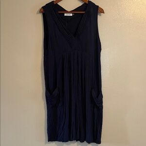 Calvin Klein Navy V-Neck Sleeveless Dress